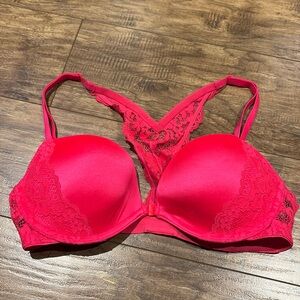 La Senza The Show Off neon push up front clasp closure lace racerback bra